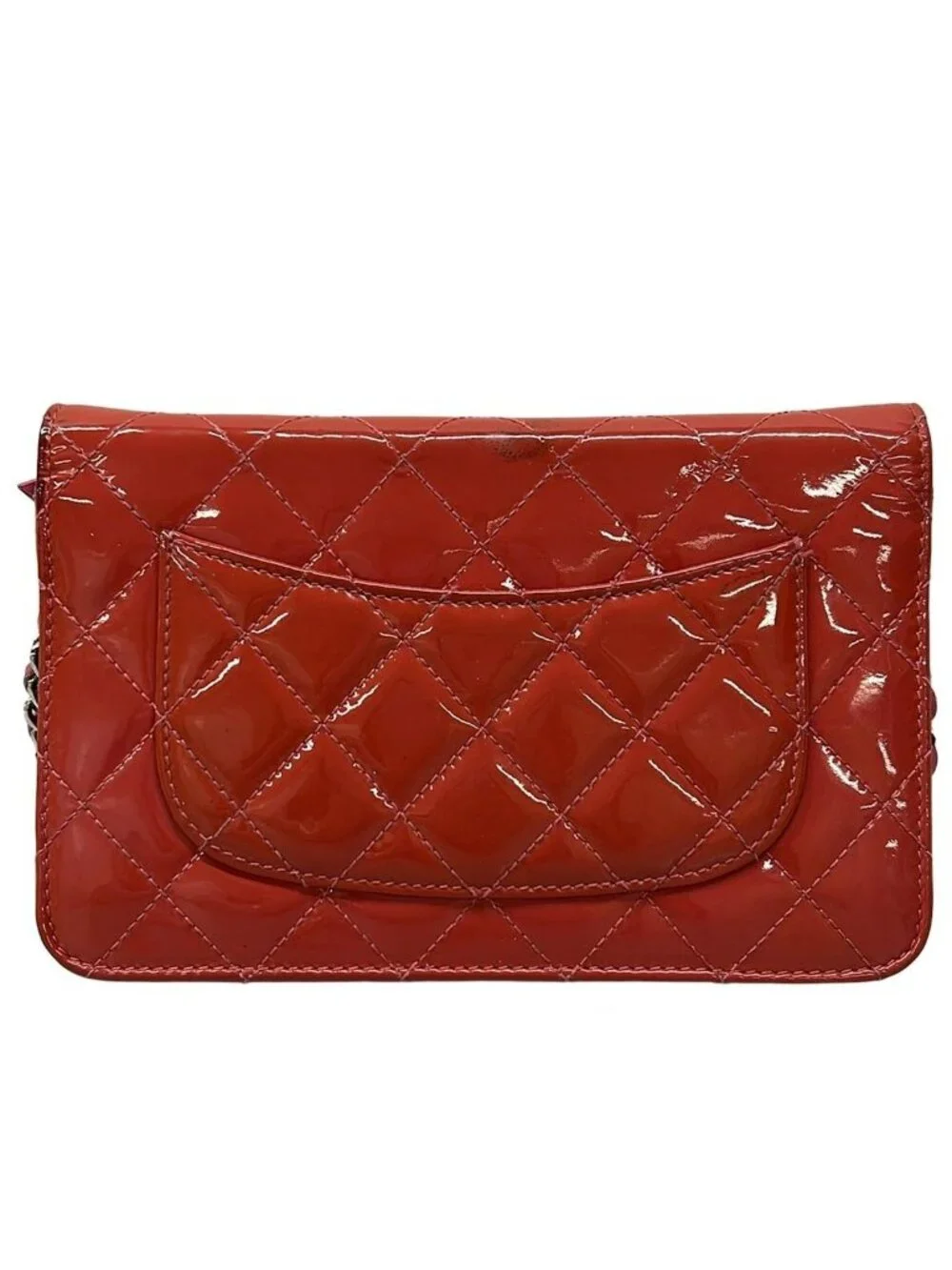 Chanel Wallet Quilted Pink Chain Silver Leather Shoulder